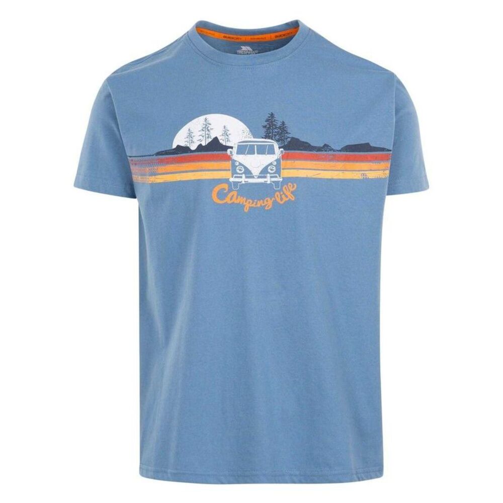 Trespass Mens Cromer Graphic Print T-Shirt / Denim Blue